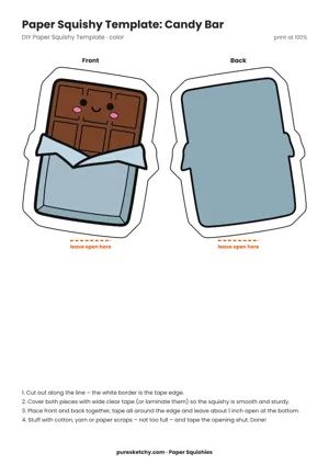 Long candy bar with a caramel layer, peanuts, shiny wrapper and a grinning face