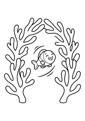 Fan coral forming an arch Coloring Page
