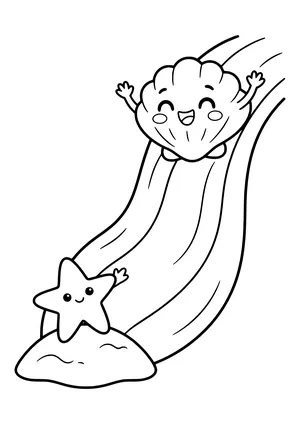 Small shell carried by the current Coloring Page