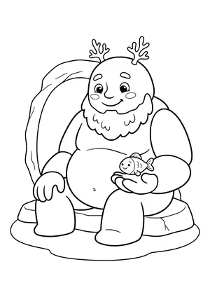 Ancient guardian of the deep Coloring Page