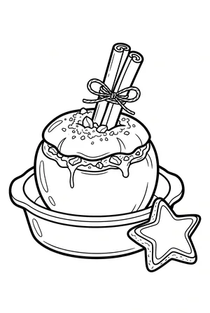 Bratapfel Ausmalbild