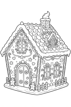 Lebkuchenhaus Ausmalbild