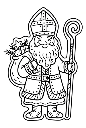 Nikolaus-förmiger Keks Ausmalbild