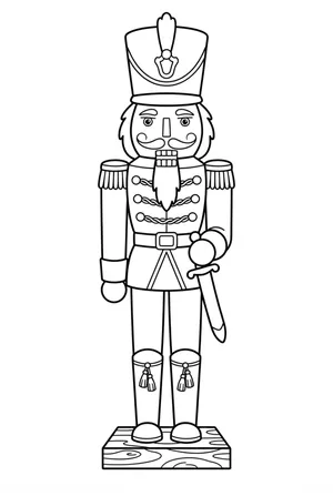 Nussknacker-Figur Ausmalbild