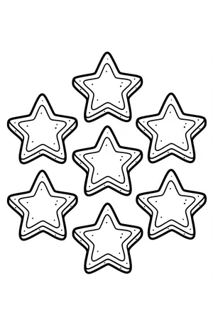 Zimtsterne Ausmalbild