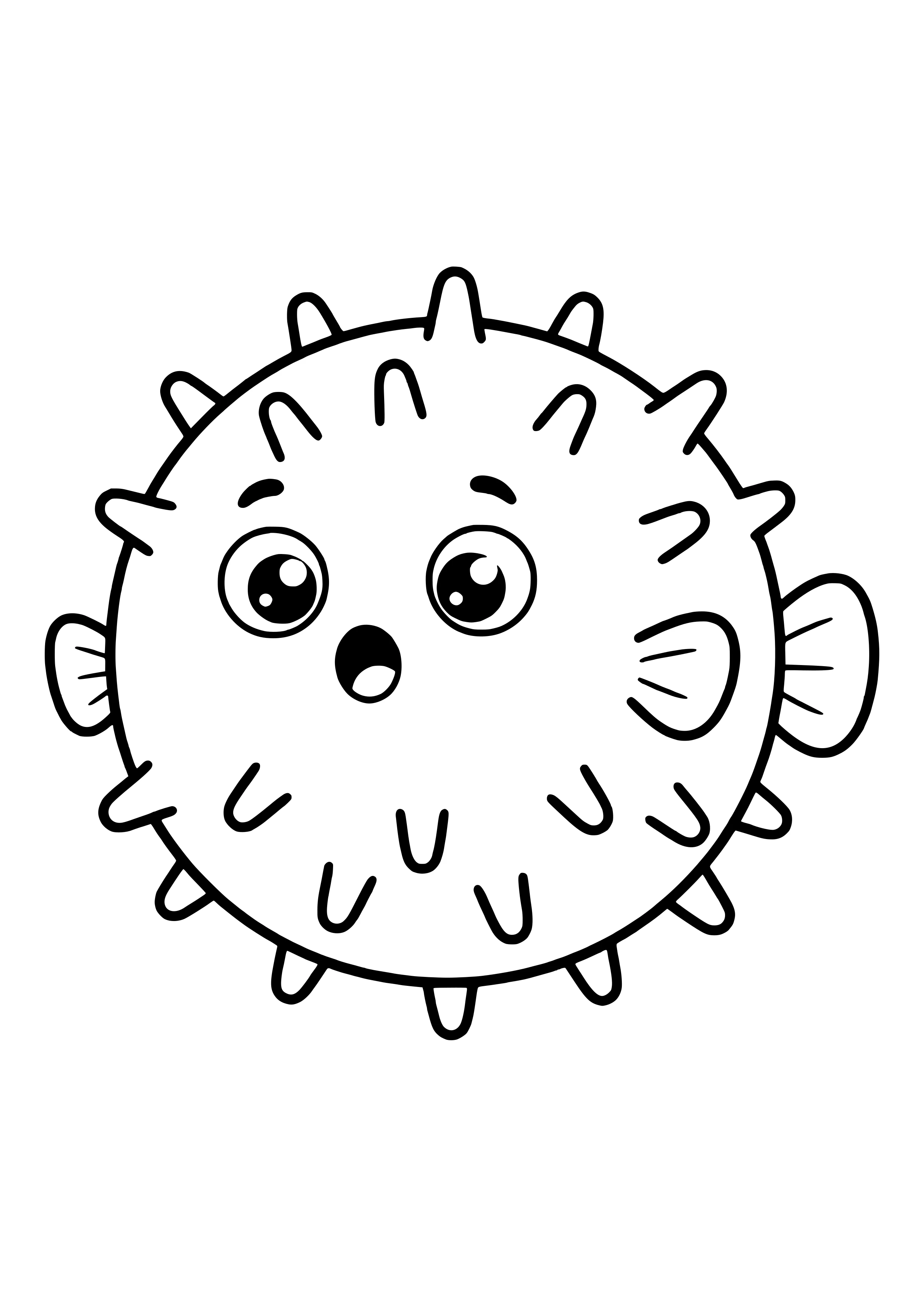 Pufferfish puffing up free coloring page for kids