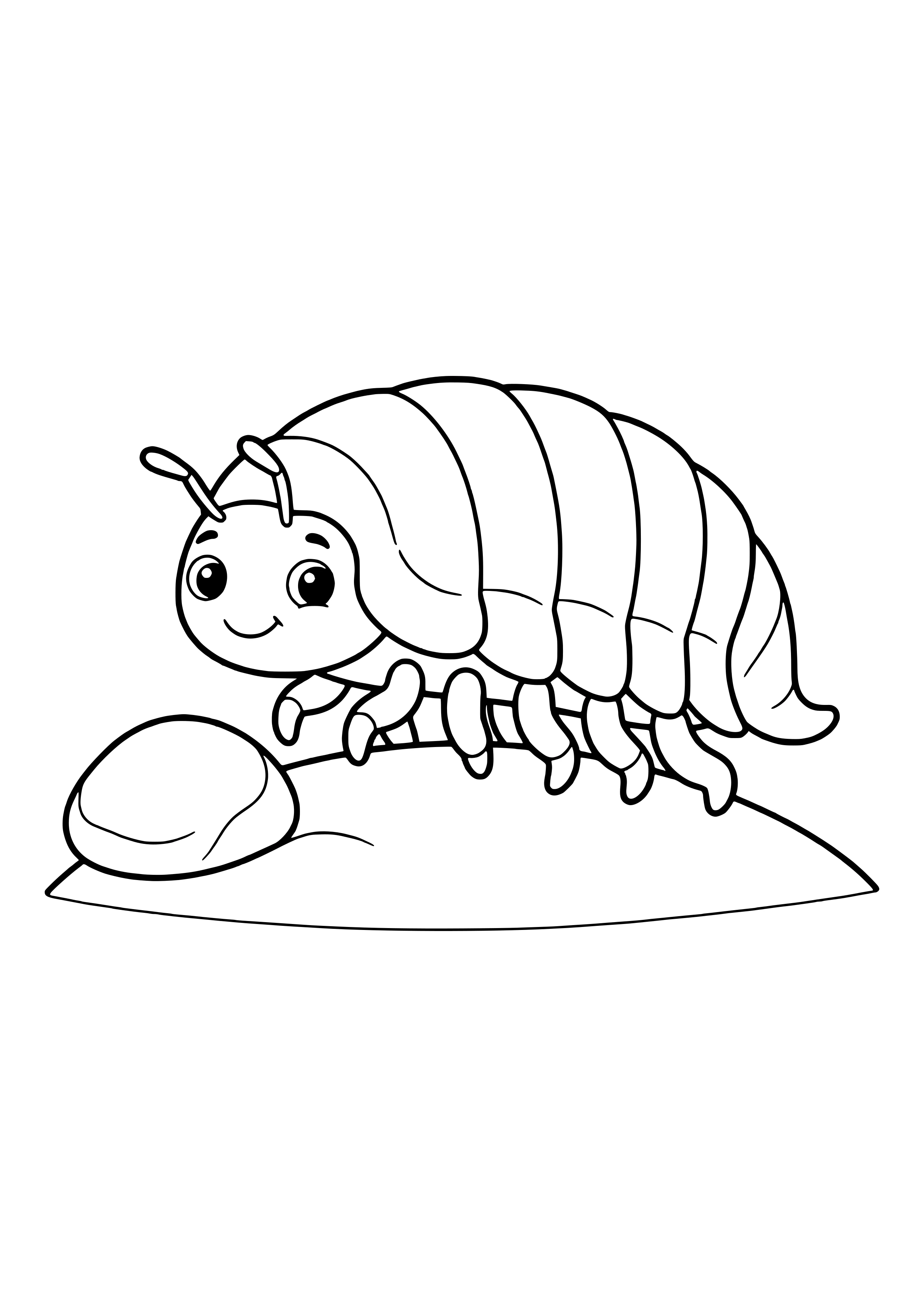 Giant isopod crawling on the seafloor free coloring page for kids