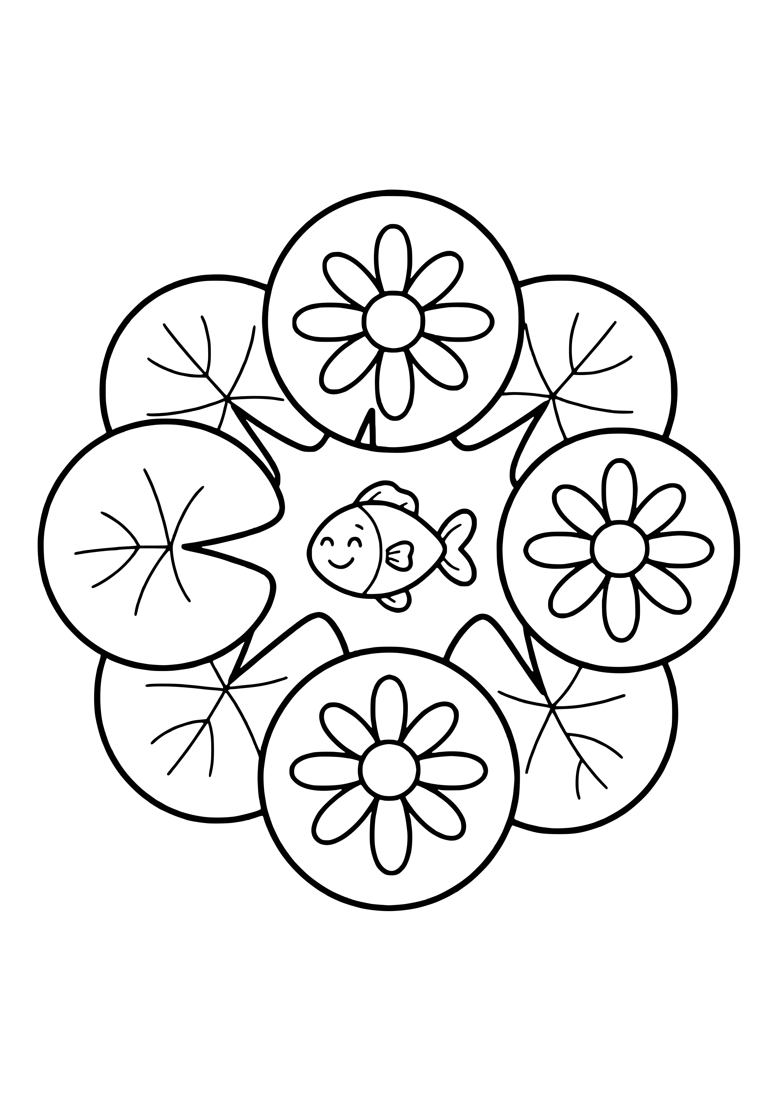 Carpet of sea lilies on the ocean floor free coloring page for kids