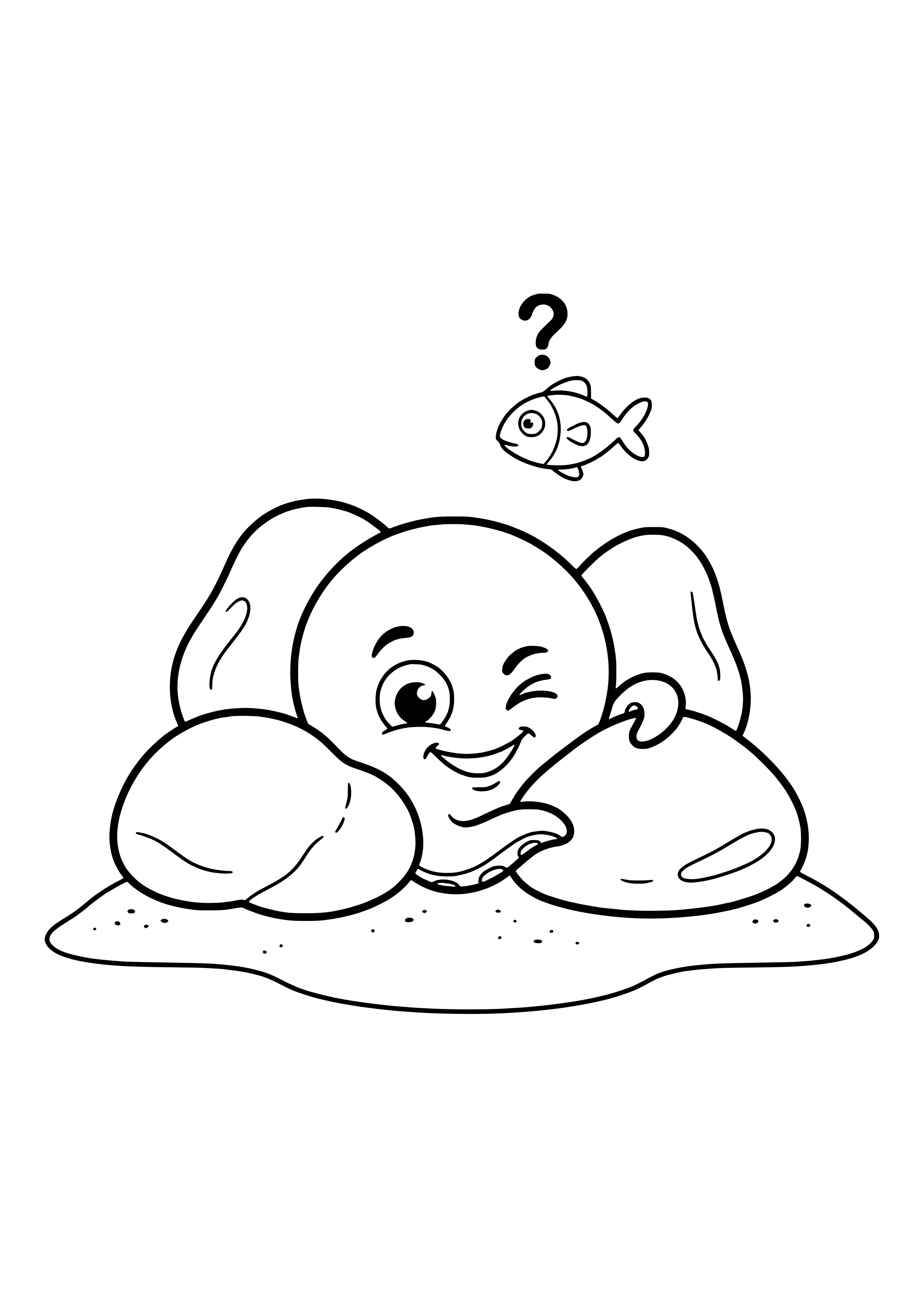 Octopus camouflaged as a stone free coloring page for kids