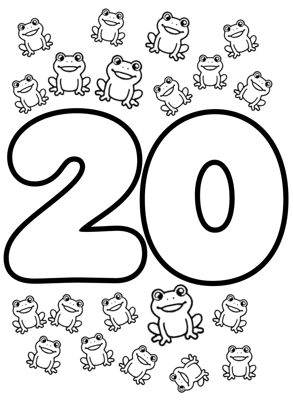 Zahl 20 ausmalen